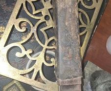 Antique razor strop and hone