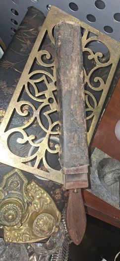 Antique razor strop and hone