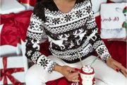 Christmas sweatshirt with reindeer
