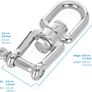 Stainless Steel Swivel Hook for hanging furniture, multiple applications for hanging rotational objects, can bear weights up to 160kg Image 2