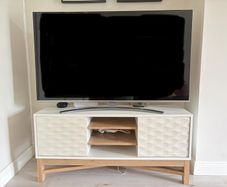 Large Sideboard + TV Unit - White & Oak Effect