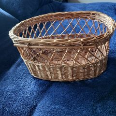 Wicker storage basket - oval shape