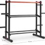 Health & Fitness Multi-Weight Storage Rack Stand for Dumbbells, Kettlebells, Olympic Weight Plates, Barbell and Medicine Ball, Heavy Duty Metal Strength Training Stand for Home Gym Image 2