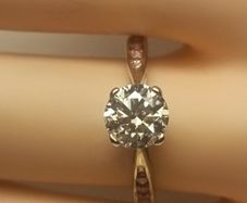 9ct Gold 1 carat Moissanite Solitaire Ring