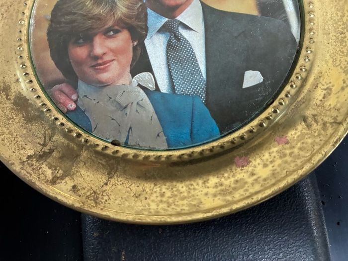 Charles and Diana brass wall plate