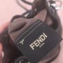 Fendi Mon Tresor Mini Black Leather & Velvet FF Motif Bucket Bag Image 3