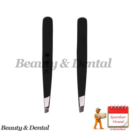 2 PCS Stainless Steel Tips Eyebrow Hair Removal Tweezers