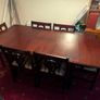 Mahogany Wood Table & 6 chairs Image 2