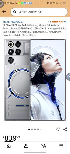 mobile  Red Magic 11 pro 16gb + 512gb