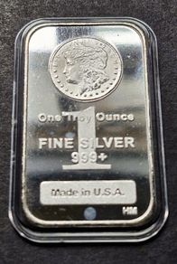 Highland Mint (HM) 1 Oz Morgan Design Silver Bar