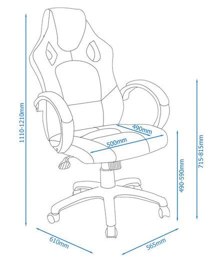 Alphason Daytona Chair Blue - Aoc5006blu
