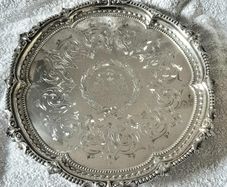 Martin and Hall, 1887. EPNS Silver Tray. Historical piece, wedding and a murder.