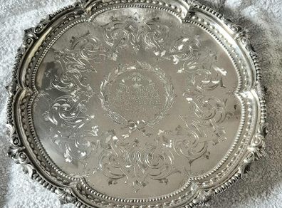 Martin and Hall, 1887. EPNS Silver Tray. Historical piece, wedding and a murder.