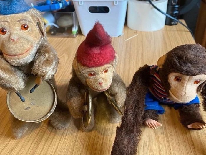 Vintage Max Carl West Germany Wind-Up Monkeys