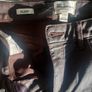 Flared Leather-effect Pants Coated Flared Trousers -EU 36 10R Image 7