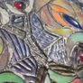 Peacock Eye And Fantail  Large Table Lamp Image 6