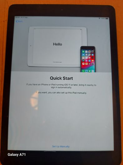 Apple Ipad Air 1st, 32 GB, Space Gray, Activation Locked, Excellent Cosmetic Condition, for parts or repair