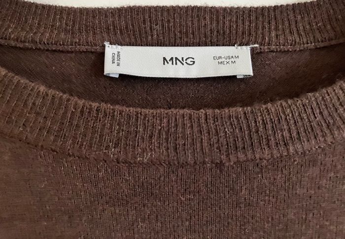 Size 12 Brown Wool Mix Jumper by Mango