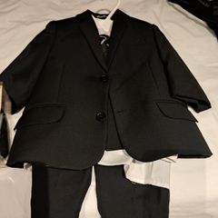 Black suit with patent shoes