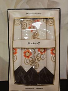 Vintage Retro Blackstaff  100% Pure Linen Placemats & Napkins Set