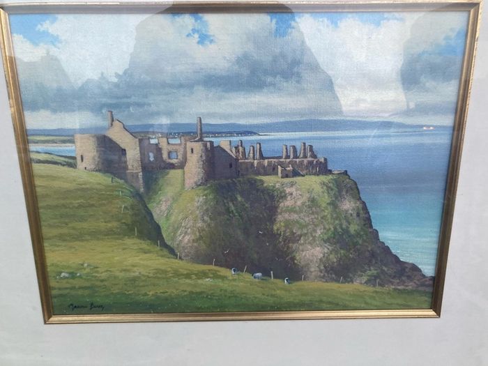 oil painting dunluce castle free postage