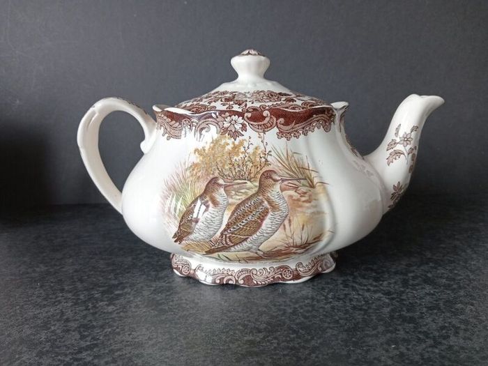 Palissy Royal Worcester Game Series Large Teapot, Creamer and Jam Pot