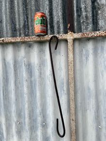 Antique fire crane hook