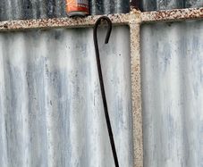 Antique fire crane hook