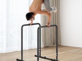 Adjustable Heavy Duty Dip Bar Station 440 lbs Capacity, Home Gym Parallel Bars for Strength Training, Push-Up & Parallette Workout
