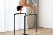 Adjustable Heavy Duty Dip Bar Station 440 lbs Capacity, Home Gym Parallel Bars for Strength Training, Push-Up &amp; Parallette Workout