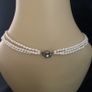 Vintage Rice Pearl Necklace: Triple Strand Image 4