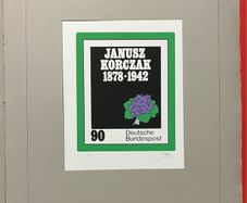 1978 Germany Borek Edition with slipcase. Contains stamps with 12 graphics under mounts with competition designs for postage stamps Germany