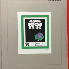 1978 Germany Borek Edition with slipcase. Contains stamps with 12 graphics under mounts with competition designs for postage stamps Germany