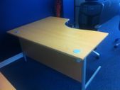 New Radial Desk with Cantilever Legs 1600 x 1200mm