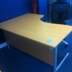 New Radial Desk with Cantilever Legs 1600 x 1200mm