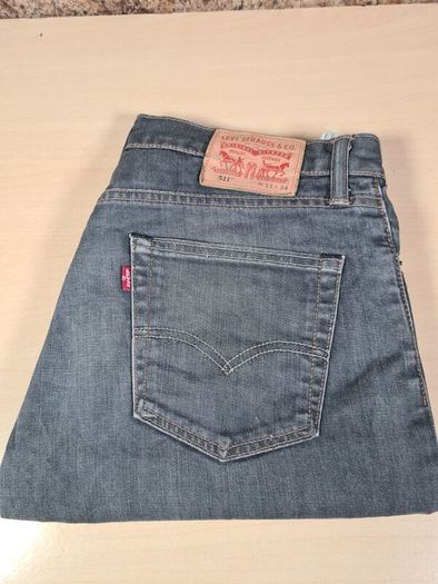 levis 511 slim fit jeans grey denim W33 L27 zip fly