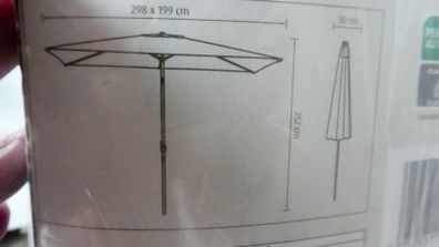 Cantilever Parasol 2x3m