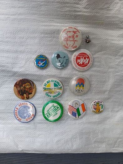 Massive Vintage Pin Badges Collection Lot - LEGO Arnotts, Guinness, Barcelona 92, Irish Memorabilia