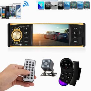 New Car Van 1 One Din MP3 player AUX Car Radio Audio Stereo USB AUX FM Radio Station Bluetooth with Rearview Camera Remote Control