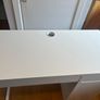 White IKEA desk and chair. Image 2