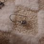 vintage sterling silver solitaire earrings Image 2