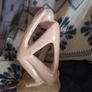 Based on the famous sculpture by Auguste Rodin, vintage soapstone figure, "The Thinker" Image 3