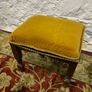 Vintage oak framed footstool with tapestry cushion. Image 8