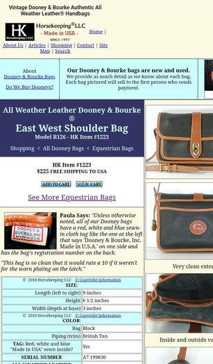 Equestrian Dooney&Bourke shoulder bag