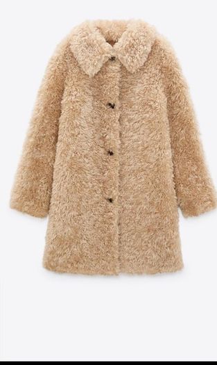 Popular Zara Teddy Faux Fur Shearling Coat