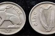 [#294] - Ireland 1968 | 3 Pence | Irish 3d | Hare | KM.12a | MS