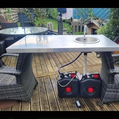 stainless steel sink and pump
