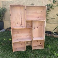 Wine Crate Wedding Photo Display