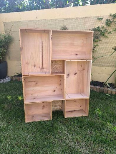 Wine Crate Wedding Photo Display