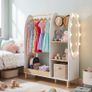 Dimples Wooden Dress-Up Rack with Light-Up Mirror Image 2
